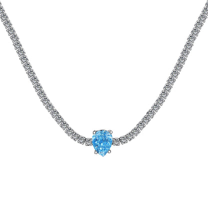 [Tonmkive Jewelry]1.0 carat Unique Pear Cut Tennis Necklace