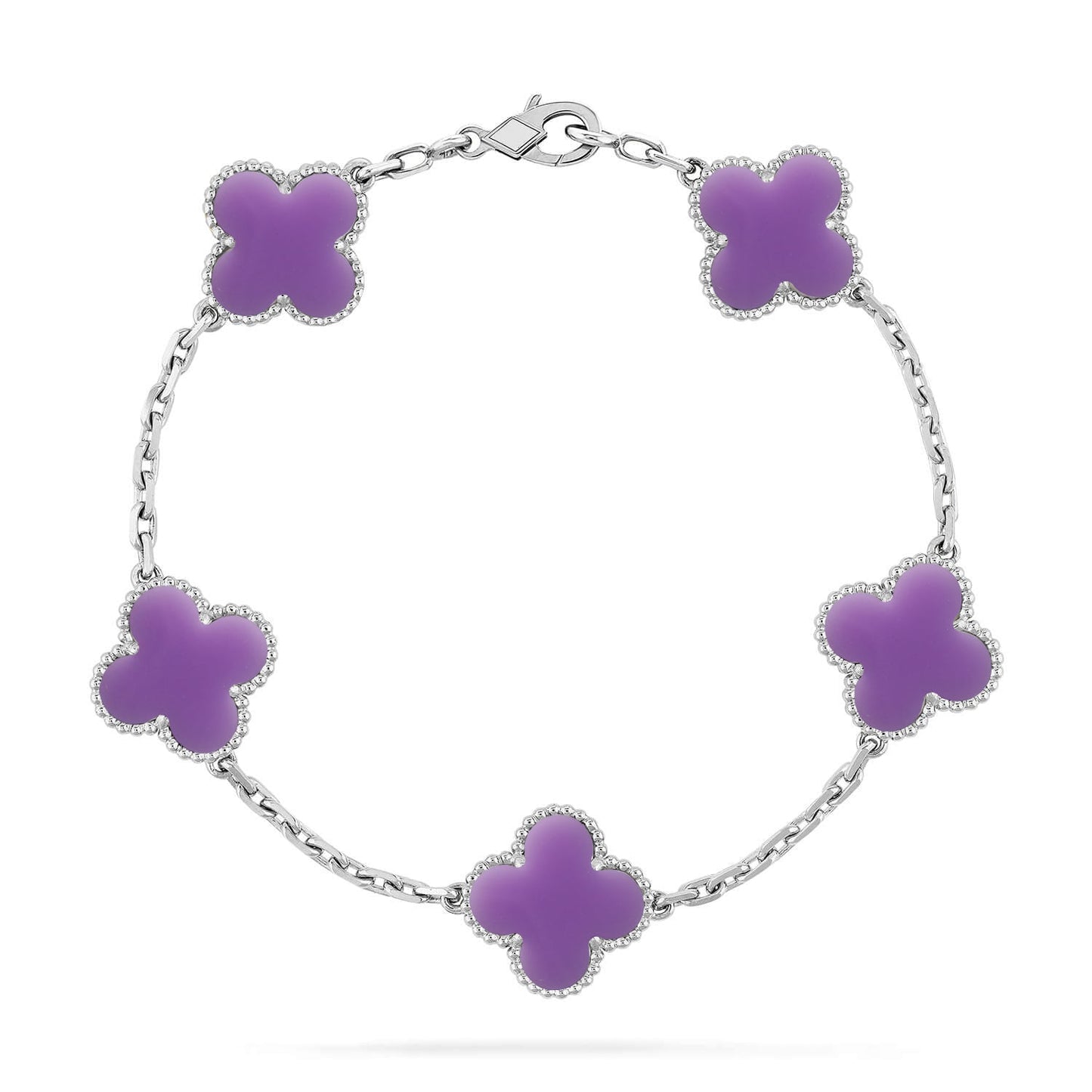 [Spark]CLOVER 5 MOTIF LIGHT PURPLE BRACELET COLLECTION