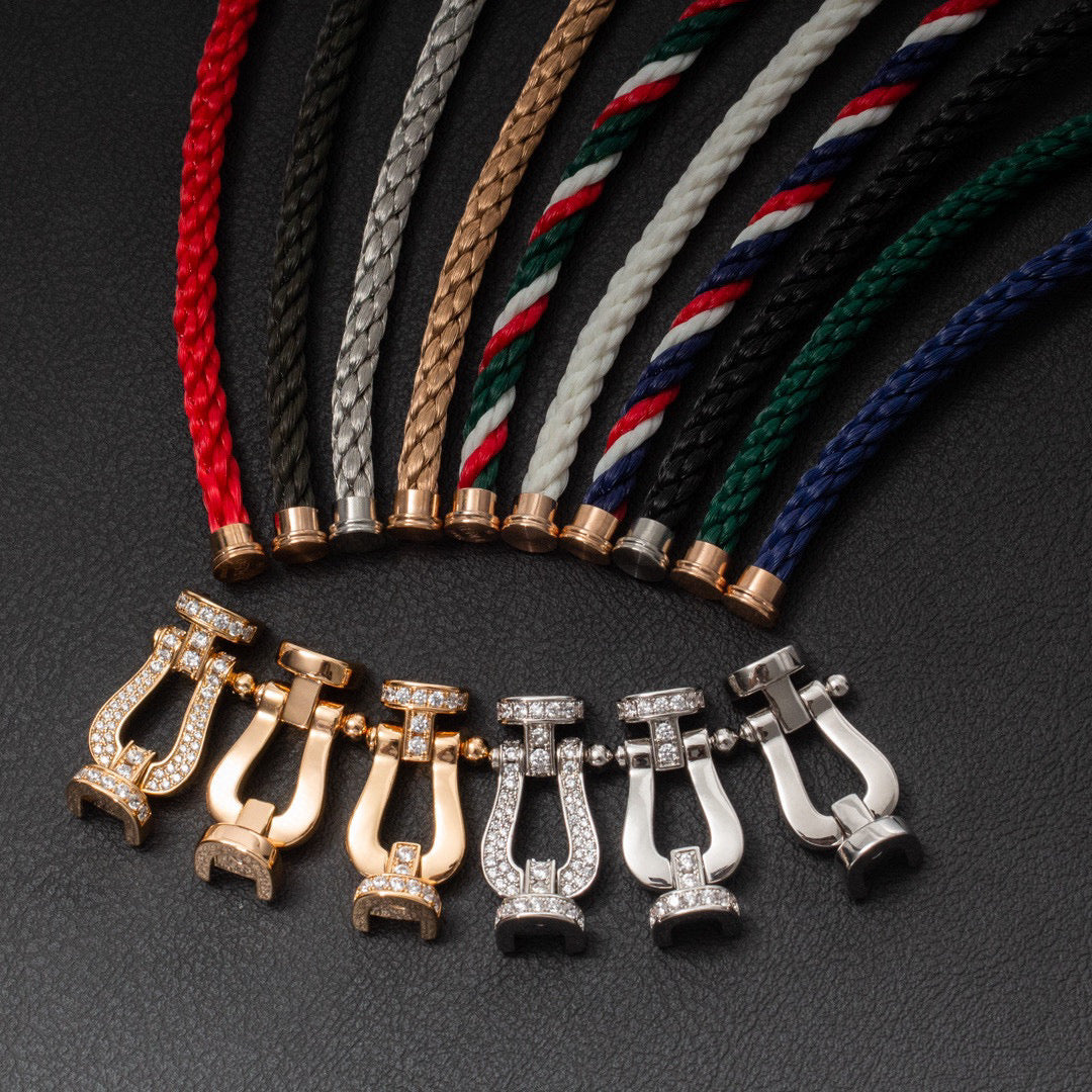 [Spark]FORCE LARGE HORSESHOE FULL DIAMOND BRACELET Spark GOLD