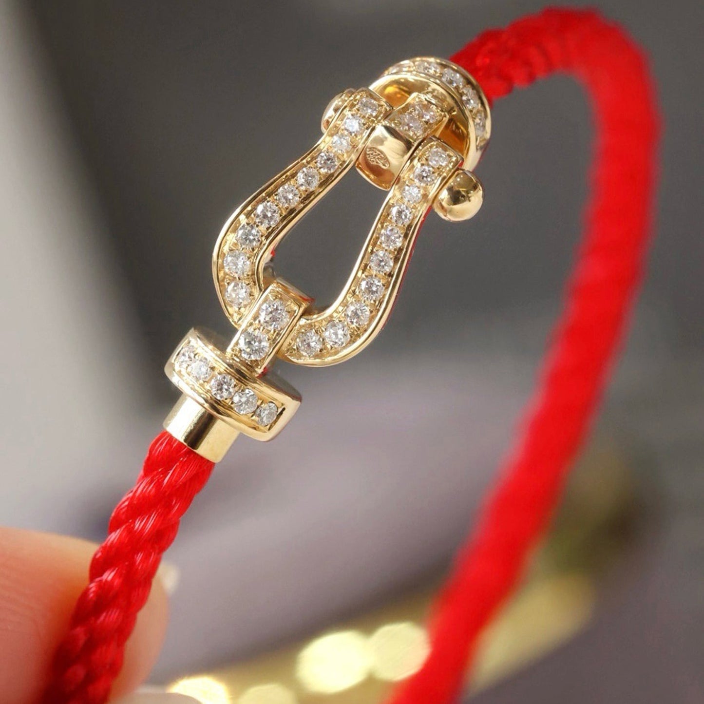 [Spark]FORCE LARGE HORSESHOE FULL DIAMOND BRACELET GOLD