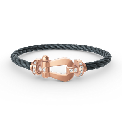 [Spark]FORCE LARGE HORSESHOE HALF DIAMOND BRACELET Spark GOLD