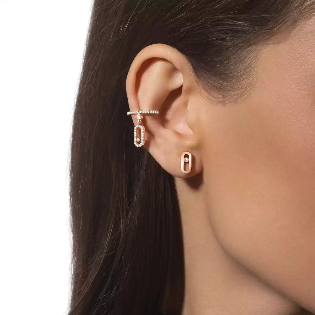 [Spark]Move Uno Diamond Stud Earrings
