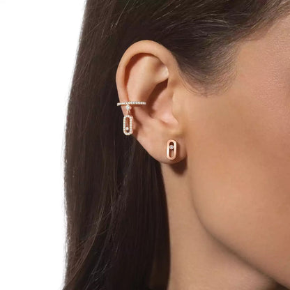 [Spark]Move Uno Diamond Stud Earrings
