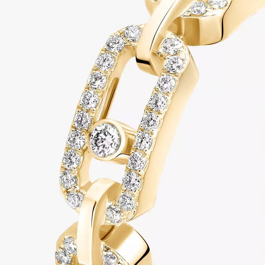[Spark]Move Link Pave_-Set Diamond Ring in Gold