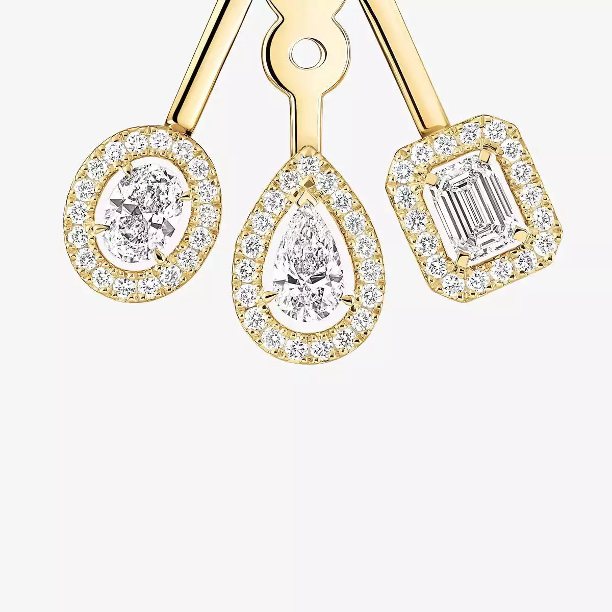 [Spark] My Twin Trio  Diamond Earrings