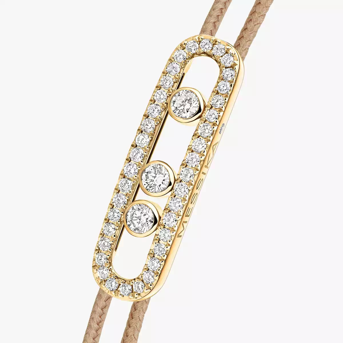 [Spark]Messika Care(s) pink cord pavé bracelet