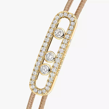 [Spark]Messika Care(s) pink cord pavé bracelet