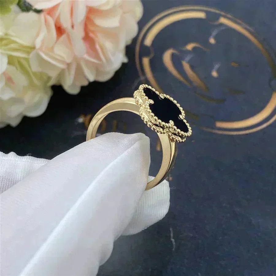 [Spark]CLOVER ONYX RING
